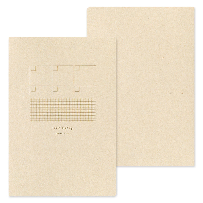 MIDORI - Yuru Log - Undated Monthly Planer (12 Months) - B6