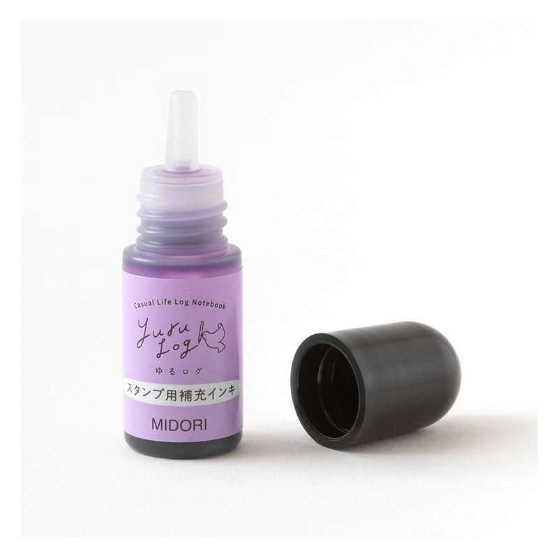 MIDORI - Yuru Log Paintable Stamp Refill Ink  (oil based) - Purple (3mL)