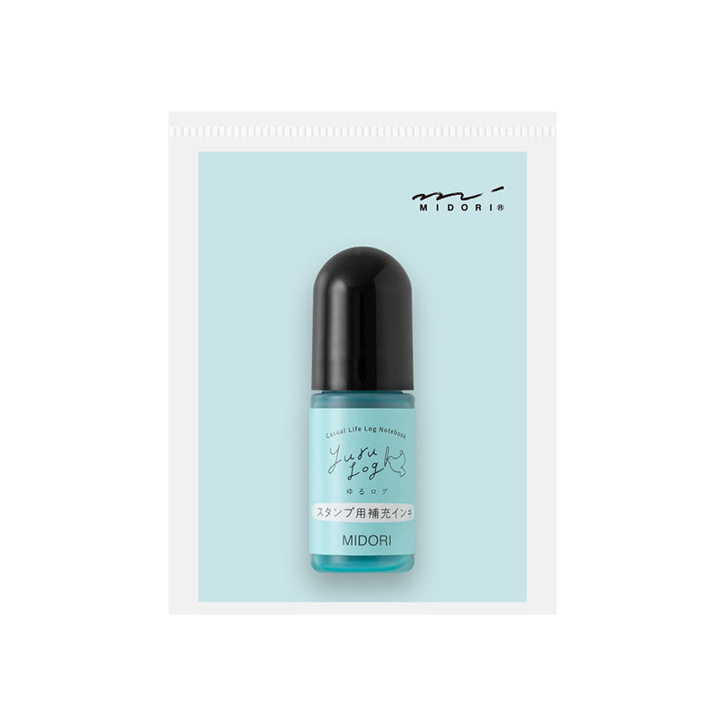 MIDORI - Yuru Log Paintable Stamp Refill Ink  (oil based) - Blue (3mL)