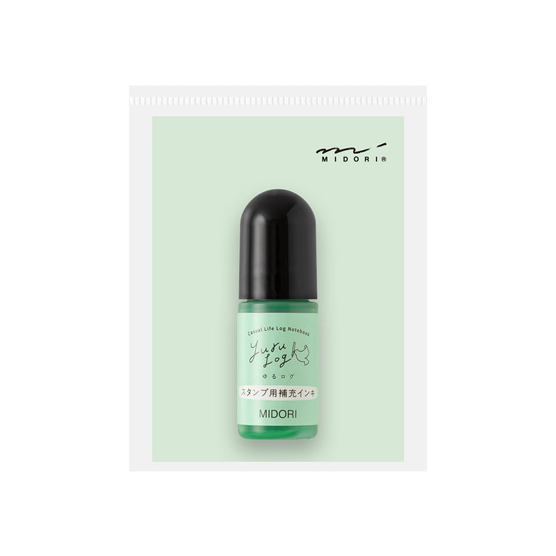 MIDORI - Yuru Log Paintable Stamp Refill Ink  (oil based) - Green (3mL)