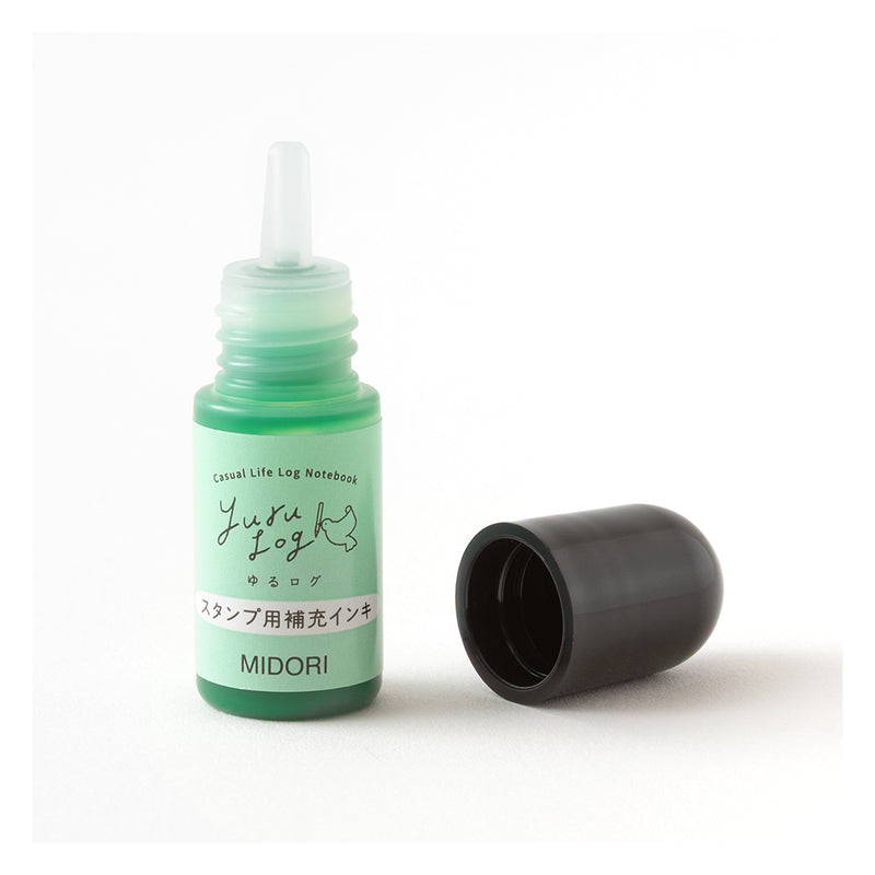 MIDORI - Yuru Log Paintable Stamp Refill Ink  (oil based) - Green (3mL)