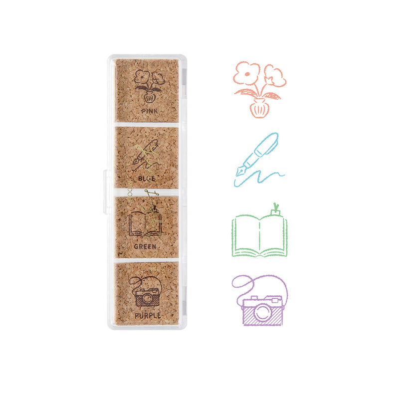 MIDORI - Yuru Log Stamp Set - Oil Based Ink (paintable) - Lifestyle