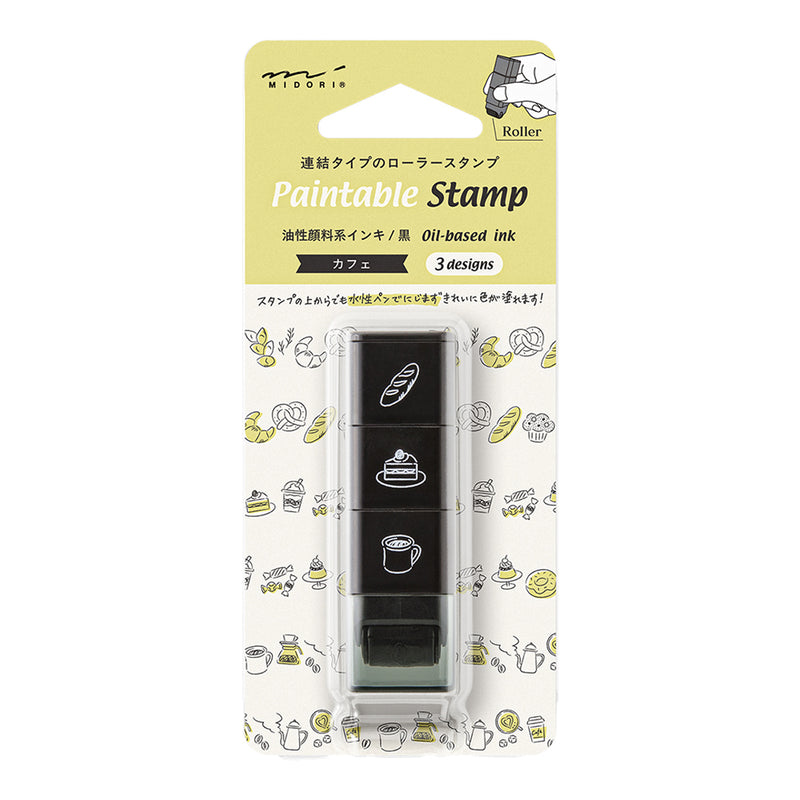 MIDORI - Paintable Roller Stamp - Cafe