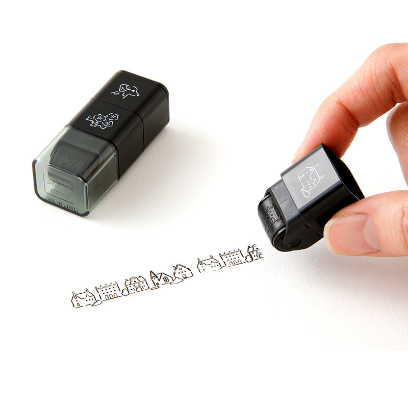 MIDORI - Paintable Roller Stamp - Dog and Landscape