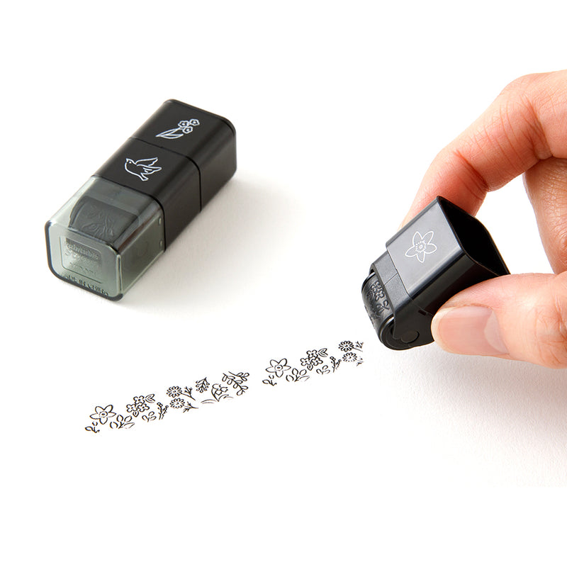 MIDORI - Paintable Roller Stamp - Flowers