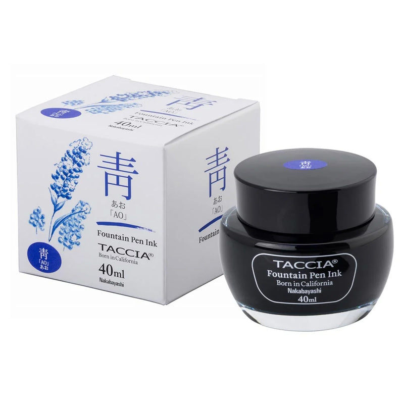 TACCIA Sunao-iro Fountain Pen Ink - 40mL - Ao (Blue)