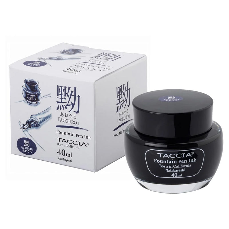 TACCIA Sunao-iro Fountain Pen Ink - 40mL - Aoguro (Blue Black)