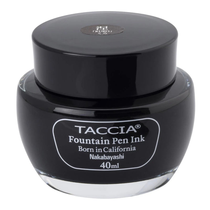 TACCIA Sunao-iro Fountain Pen Ink - 40mL - Kuro (Black)
