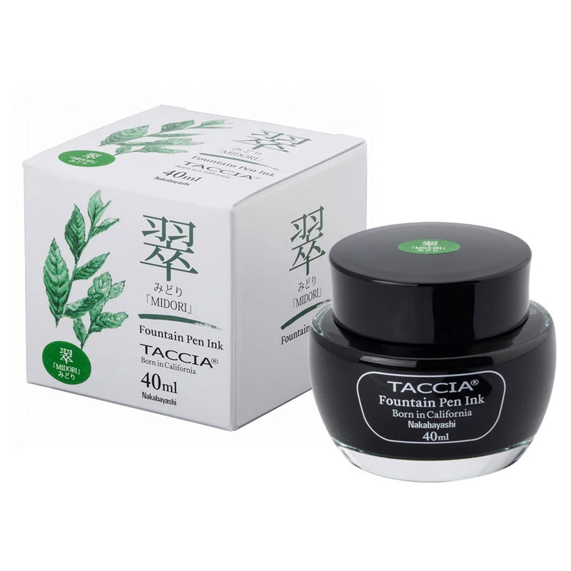 TACCIA Sunao-iro Fountain Pen Ink - 40mL - Midori (Green)