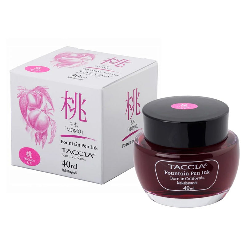 TACCIA Sunao-iro Fountain Pen Ink - 40mL - Momo (Pink)