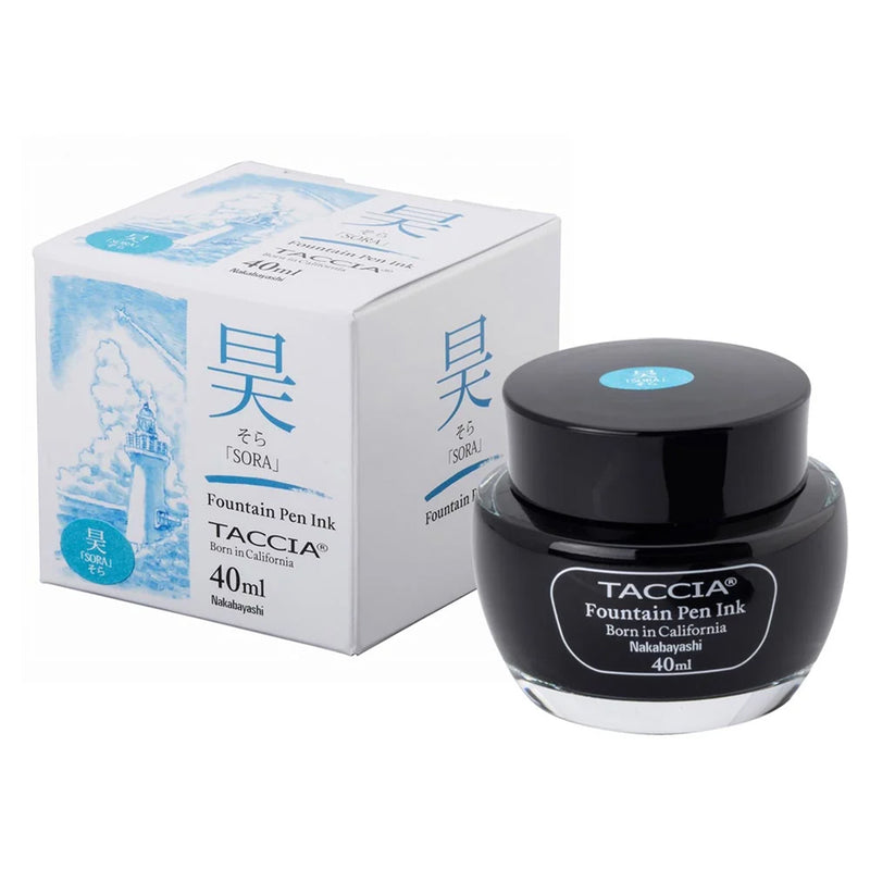 TACCIA Sunao-iro Fountain Pen Ink - 40mL - Sora (Sky Blue)
