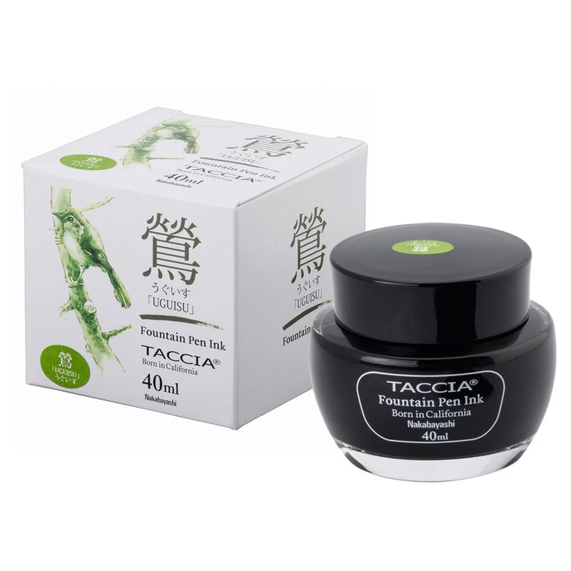 TACCIA Sunao-iro Fountain Pen Ink - 40mL - Uguisu (Olive Green)