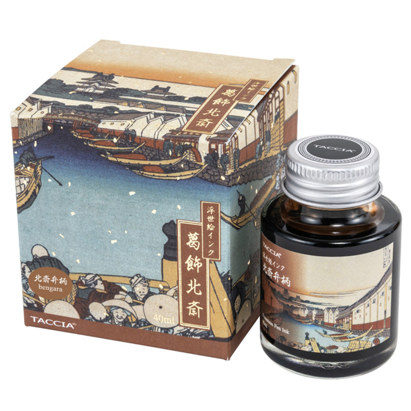 TACCIA Ukiyo-e Fountain Pen Ink - 40mL - Hokusai Bengara (Red Oxide)