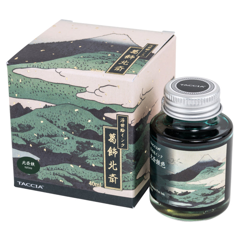 TACCIA Ukiyo-e Fountain Pen Ink - 40mL - Hokusai Tetsu (Iron)