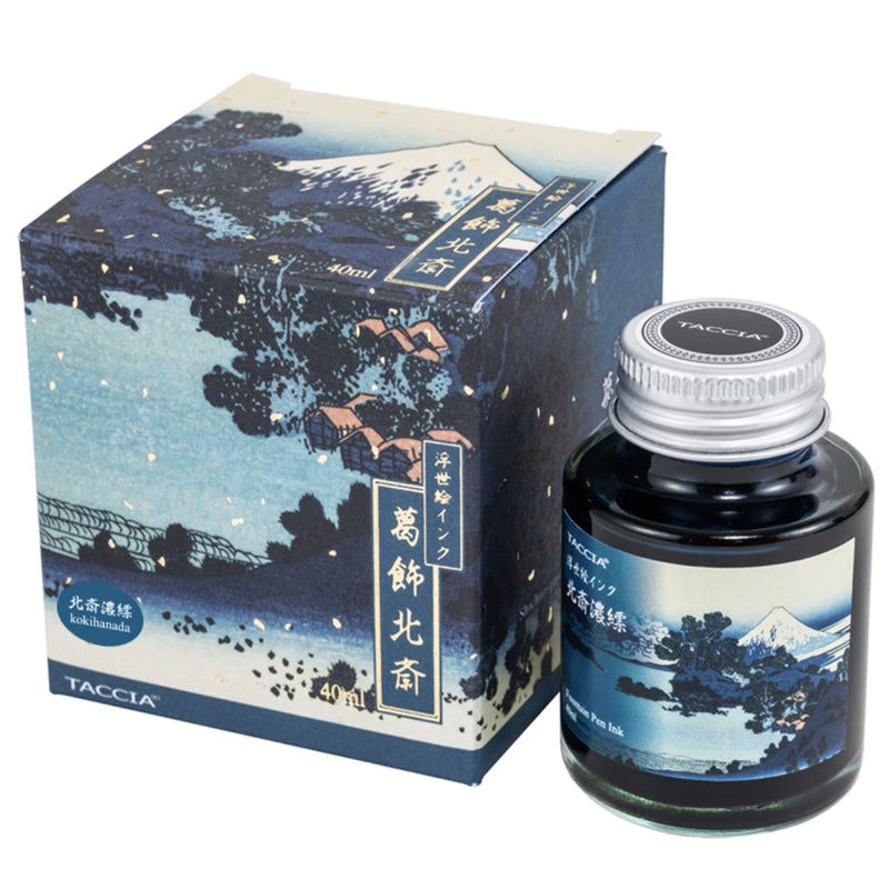 TACCIA Ukiyo-e Fountain Pen Ink - 40mL - Hokusai Koihanada (Deep Indigo)