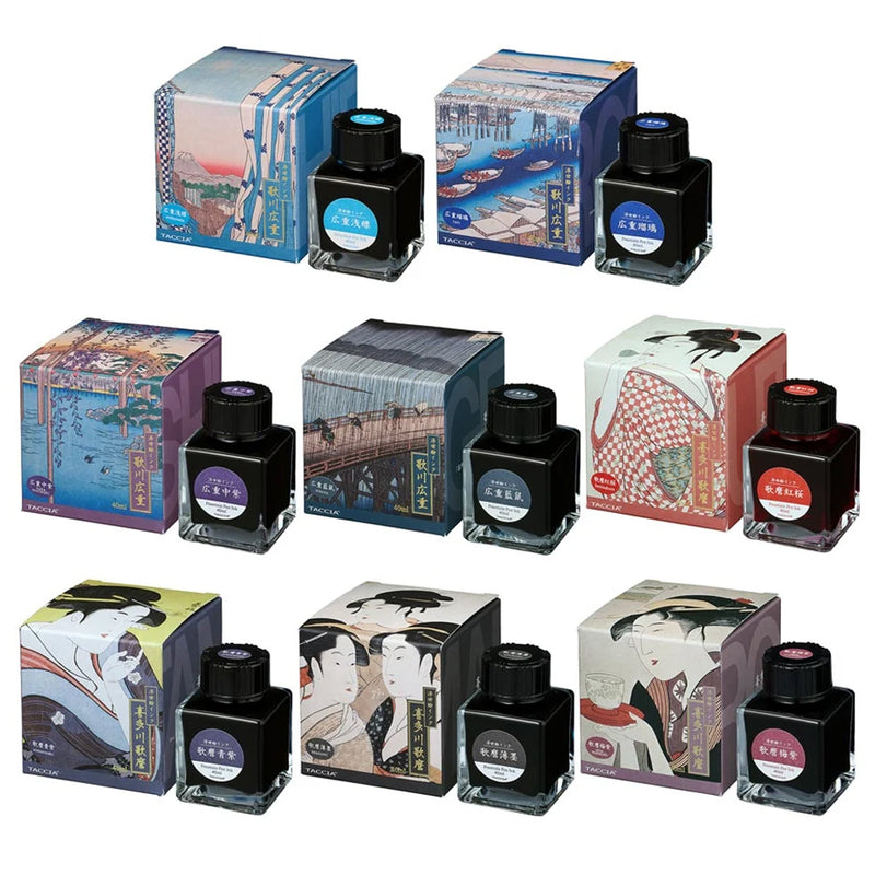 TACCIA Ukiyo-e Fountain Pen Ink - 40mL - Hiroshige Asahanada (Sky Blue)