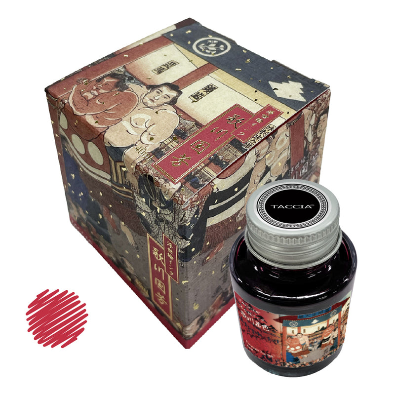 TACCIA Ukiyo-e Fountain Pen Ink - 40mL - Kuniyoshi Akane (Crimson Red)
