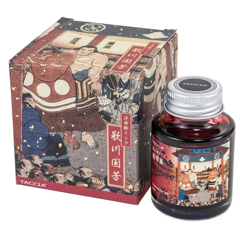 TACCIA Ukiyo-e Fountain Pen Ink - 40mL - Kuniyoshi Akane (Crimson Red)