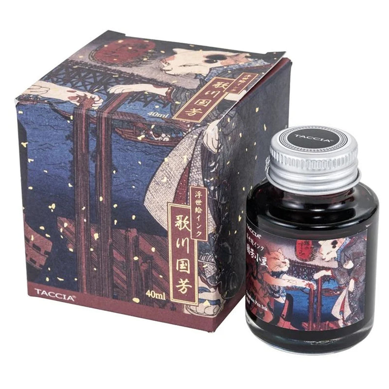 TACCIA Ukiyo-e Fountain Pen Ink - 40mL - Kuniyoshi Azuki (Red Brown)