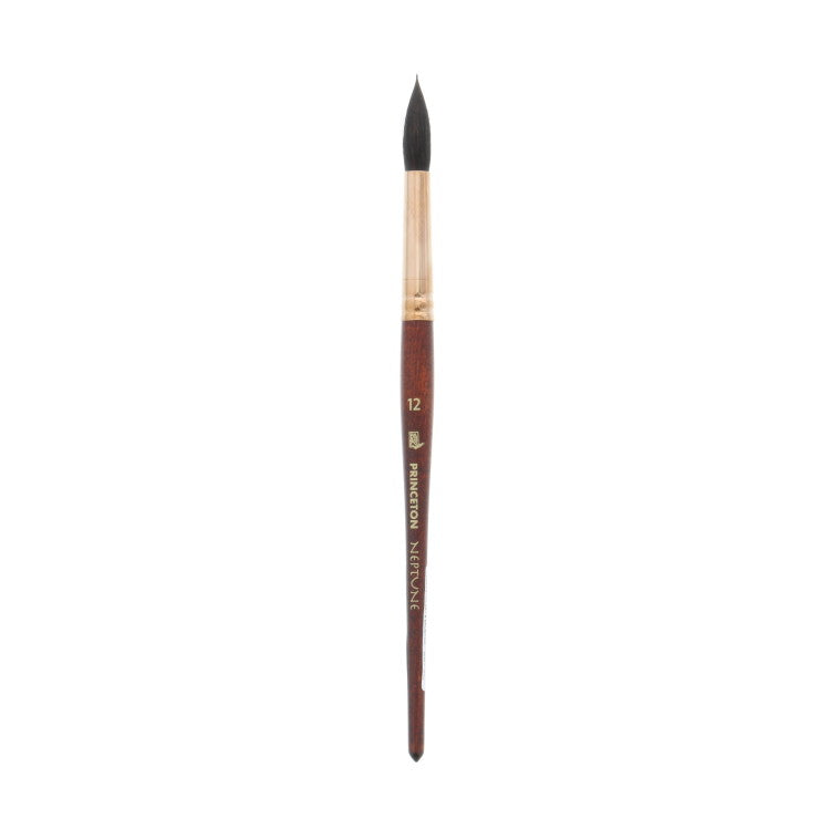 PRINCETON Neptune Watercolour Brush - Synthetic Squirrel - Round Size 12 (7.4 x 30mm)