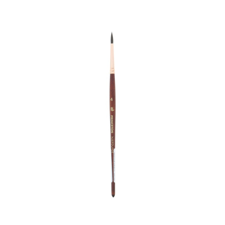 PRINCETON Neptune Watercolour Brush - Synthetic Squirrel - Round Size 4 (2.7 x 14mm)
