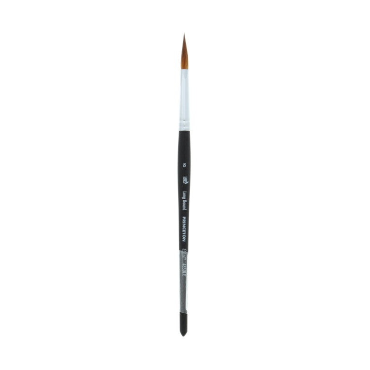 PRINCETON Aqua Elite - Synthetic Kolinsky Sable - Short Handle - Long Round - Size 8 (4.6 x 25mm)