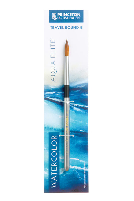 PRINCETON Aqua Elite - Synthetic Kolinsky Travel Brush - Round Size 8 (5.1 x 23mm)
