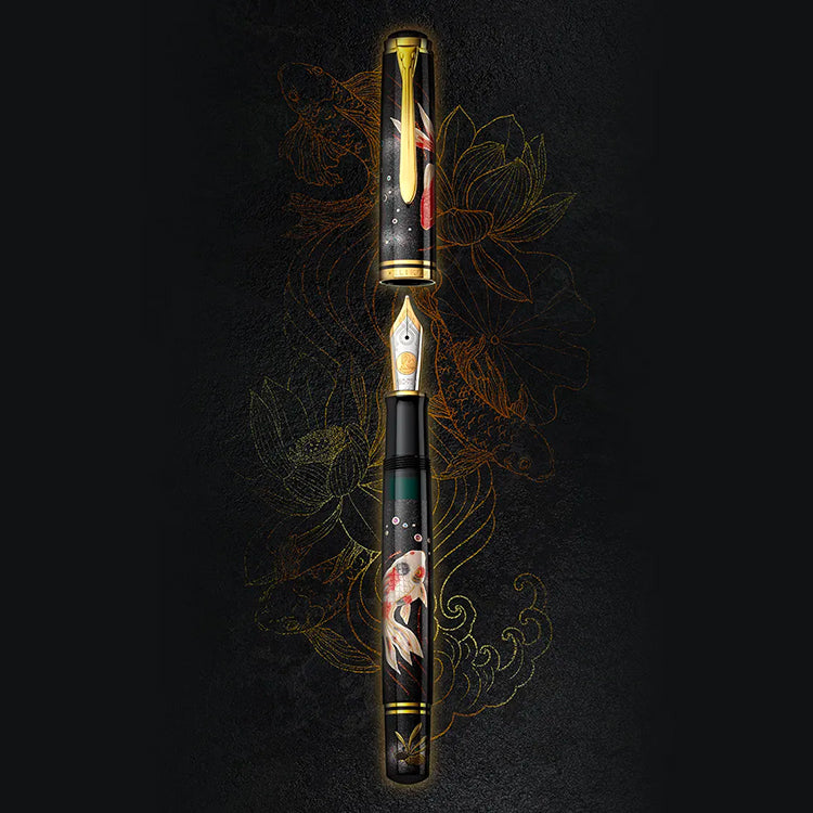 PELIKAN M1000 Limited Edition Maki-e Fountain Pen - Goldfish - Medium Nib - 2025 Limited Edition