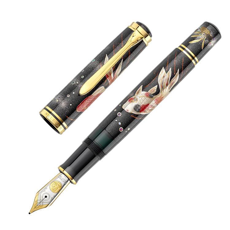 PELIKAN M1000 Limited Edition Maki-e Fountain Pen - Goldfish - Medium Nib - 2025 Limited Edition
