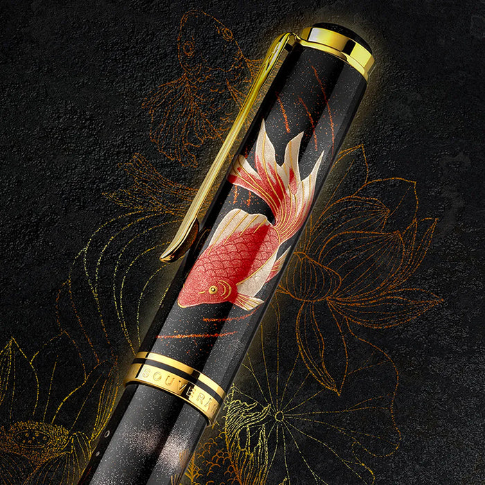 PELIKAN M1000 Limited Edition Maki-e Fountain Pen - Goldfish - Medium Nib - 2025 Limited Edition