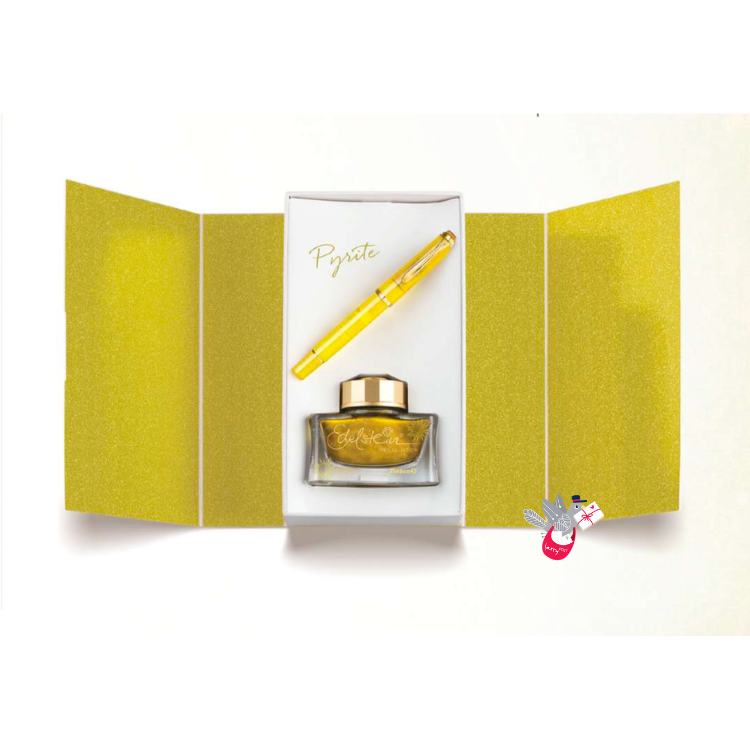 PELIKAN Classic M200 Pyrite (2026 SE) Fountain Pen + Pyrite Edelstein 50mL Ink