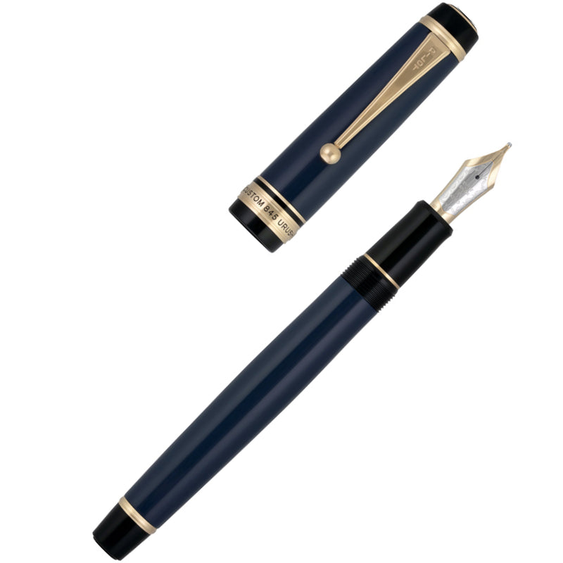 PILOT Custom Urushi 845 Fountain Pen (18ct Gold Nib, Con-70) - Prussian Blue