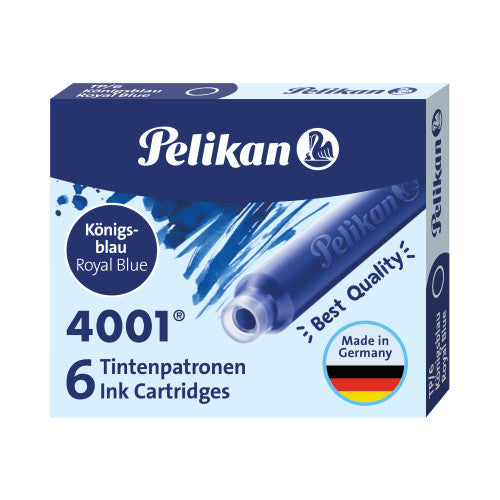 PELIKAN 4001 Ink Cartridge (Universal 38mm) - Pack of 5 - Royal Blue