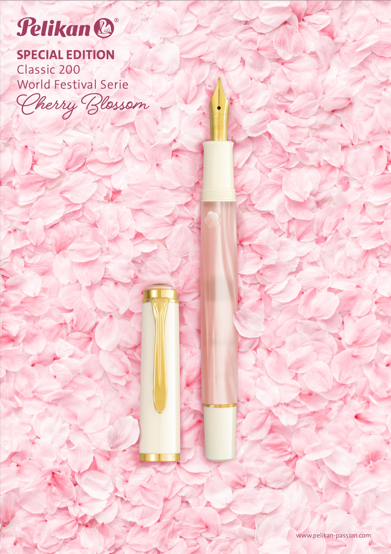 PELIKAN Classic M200 Cherry Blossom Fountain Pen (*Preorder for March release: includes tuning, AU Express)
