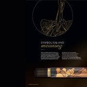 Closeup of guilloche barrel engraving on Pelikan M600 Art Series Georg Tippel 