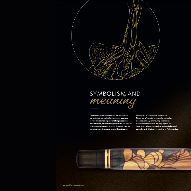 Closeup of guilloche barrel engraving on Pelikan M600 Art Series Georg Tippel 