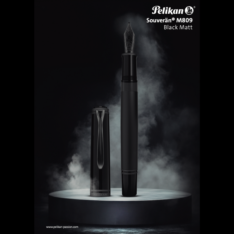PELIKAN Souveran M809 Fountain Pen - Black Matt (Limited Edition) (Nov/Dec 2025)