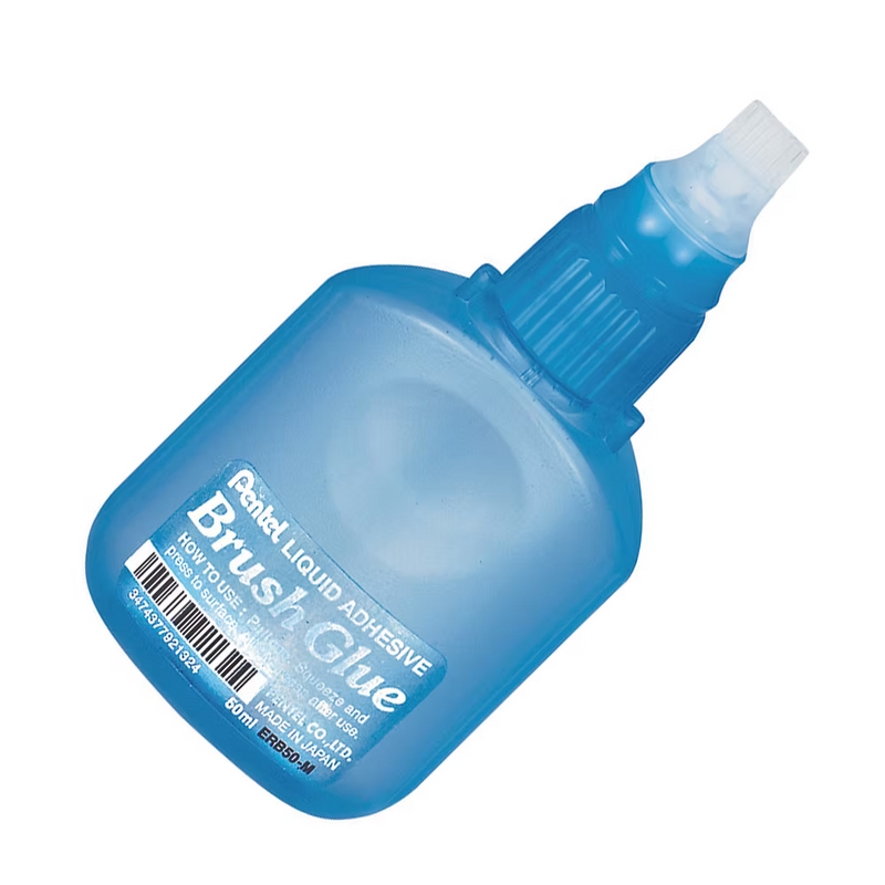 PENTEL Brush Glue - Liquid Glue with Brush Tip (ERB50-M) - 50mL