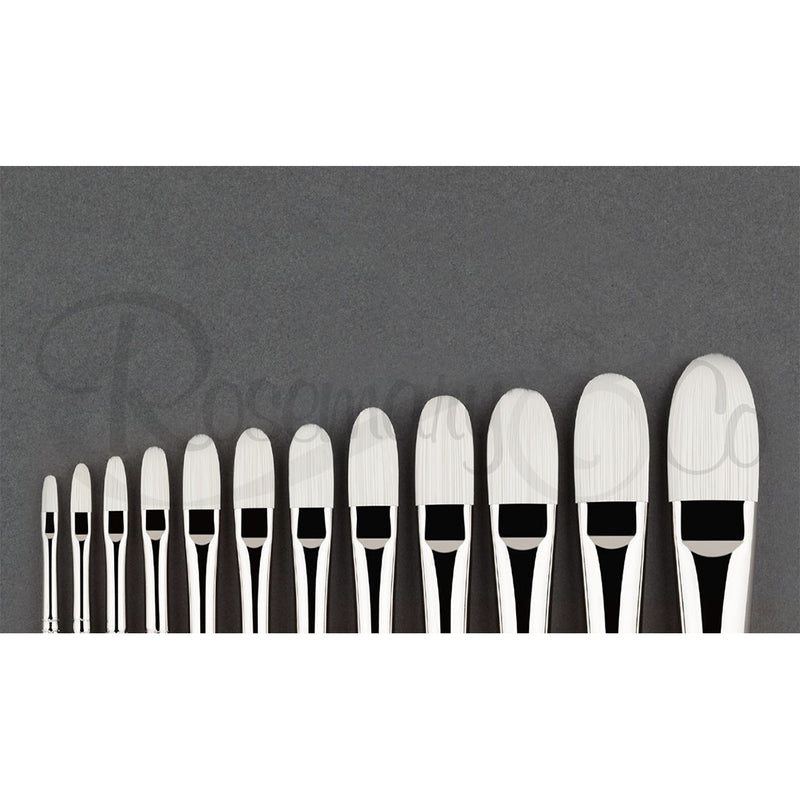 ROSEMARY & CO Brushes - Ivory Synthetic - Filbert - Long Handle - Various Sizes