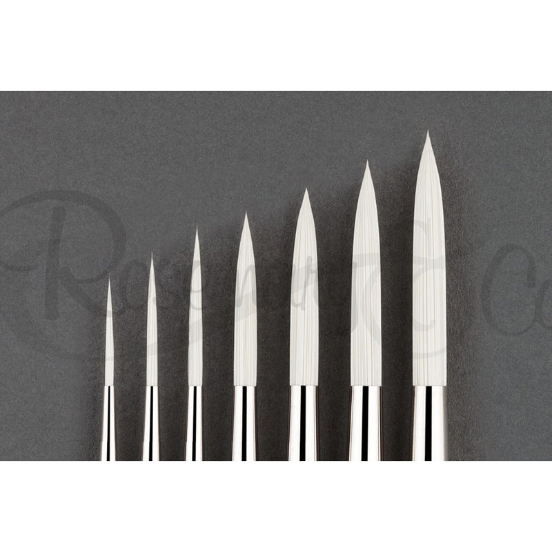 ROSEMARY & CO Brushes - Ivory Synthetic - Rigger - Long Handle - Various Sizes