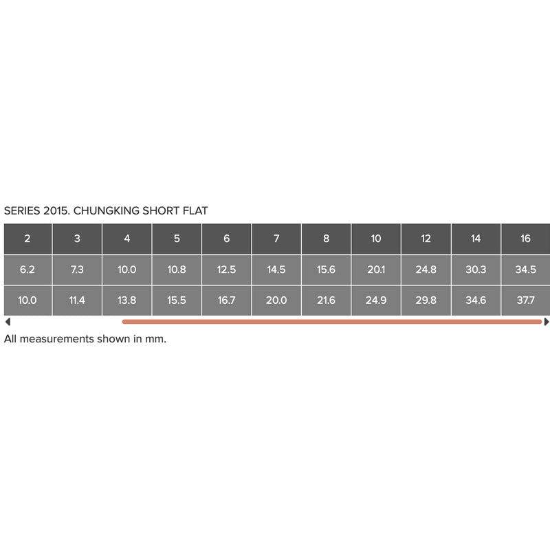 ROSEMARY & CO Brushes - Series 2015 - Chungking Bristle - Chungking Short Flat - Long Handle - Various Sizes