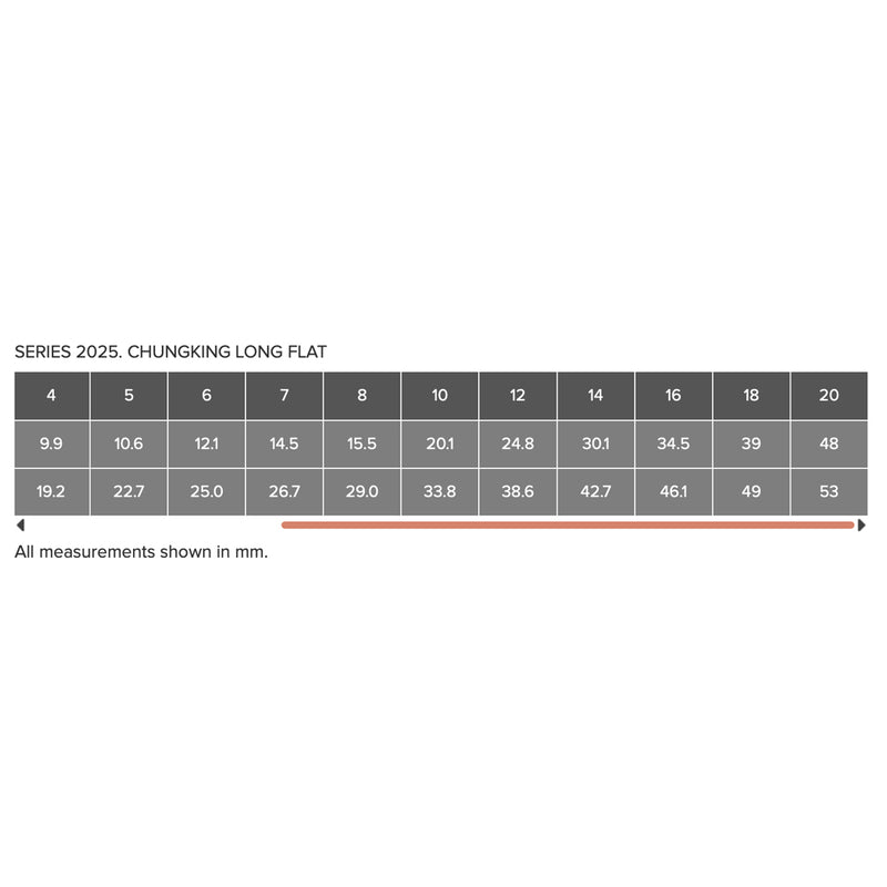 ROSEMARY & CO Brushes - Series 2025 - Chungking Bristle - Chungking Long Flat - Long Handle - Various Sizes