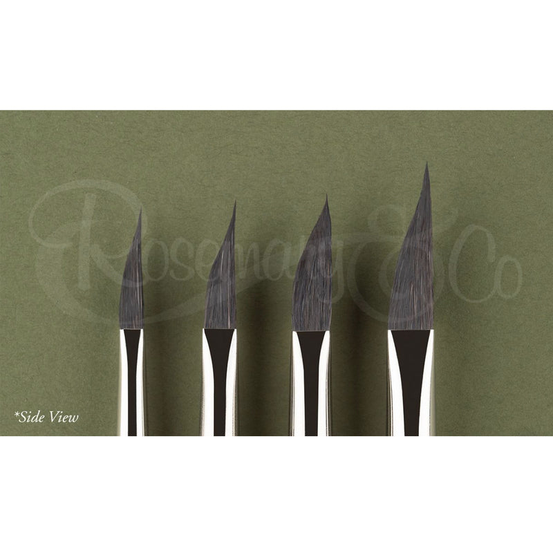 ROSEMARY & CO Brushes - Series 40 - Triangular (Pyramidal) Brush - Short Handle - Various Sizes