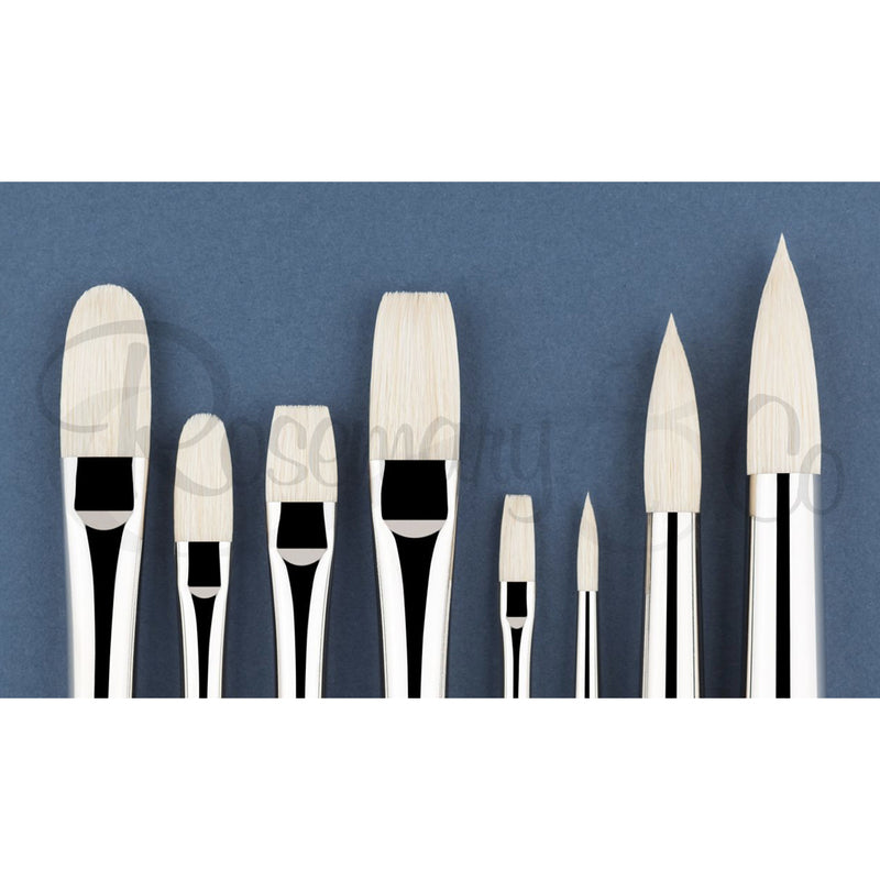 ROSEMARY & CO Brushes - Chungking Bristle - Set 105 (for Oils) - 8 Brushes - Long Handle