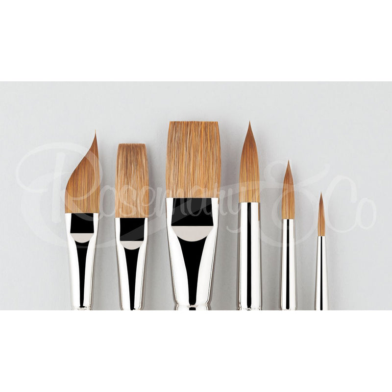 ROSEMARY & CO Brushes - Set 30 - Kolinsky Mix Watercolour Brushes - Set 6 (4, 8, 12, 1/2", 3/4", Dagger)