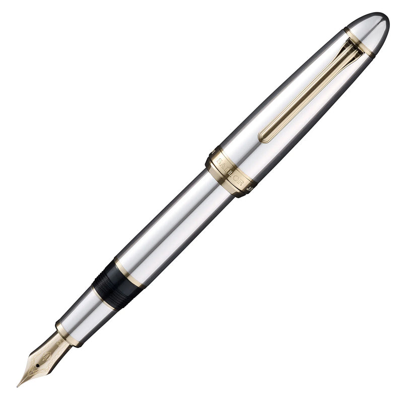 SAILOR 1911 Sterling Silver - Large Series (18K gold nib & Converter) - Silver/Gold