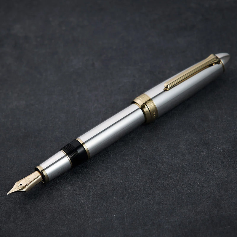 SAILOR 1911 Sterling Silver - Large Series (18K gold nib & Converter) - Silver/Gold