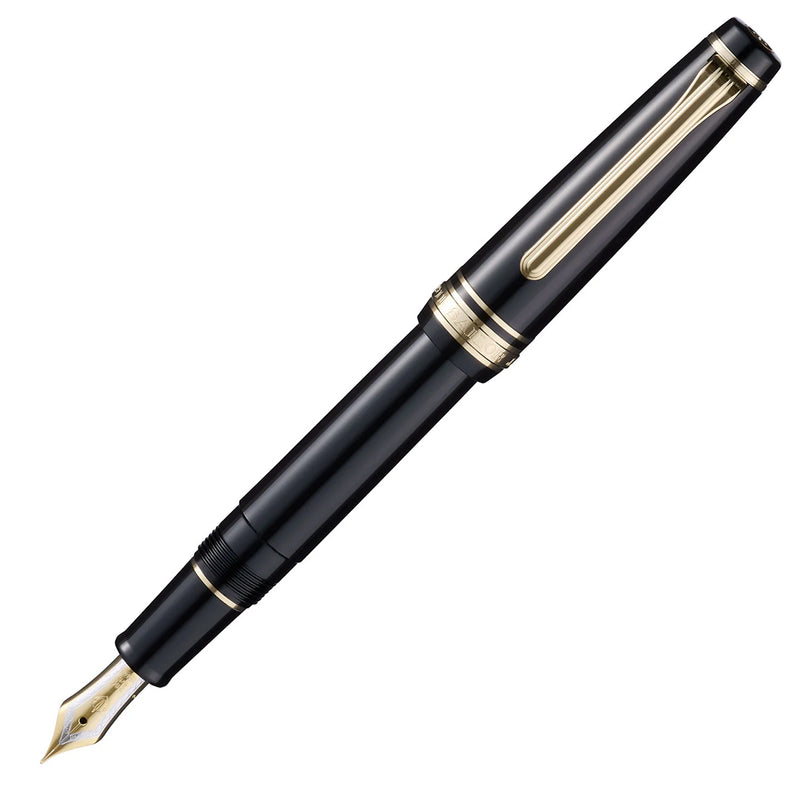 SAILOR Prof Gear Slim (21k gold nib & converter) - Black/Gold