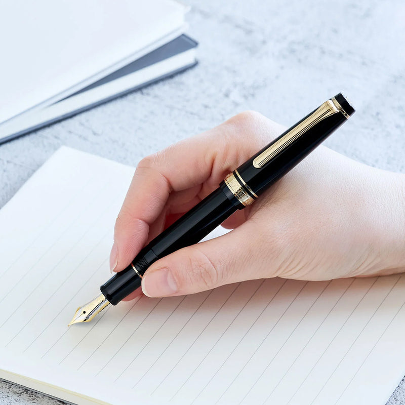 SAILOR Prof Gear Slim (21k gold nib & converter) - Black/Gold