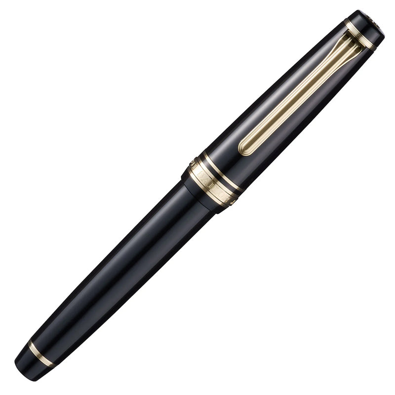 SAILOR Prof Gear Slim (21k gold nib & converter) - Black/Gold